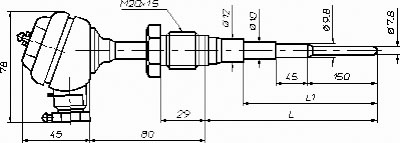 Схема габаритных размеров ТСПР-8042Р рис 2