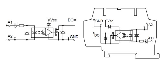 Функциональная схема модуля гальванической развязки MCD