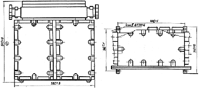 Схема габаритных и установочных размеров устройства УВК-1