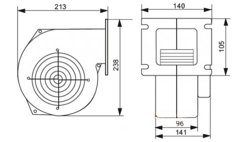 Габаритные размеры вентилятора ВПА-140