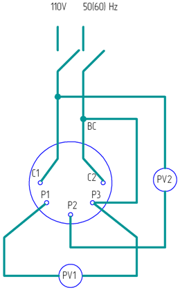Электрическая схема подключения сельсина к сети при установке нуля